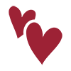hearts icon maroon